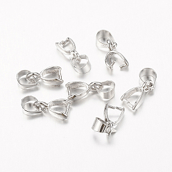 Платина Латуни льда поручительств выбор щепотка, платиновый цвет, Размер: 10 mm длиной, шириной 5.5 мм , толщиной 3 мм , 4 mm Внутренняя долго, 3.5 мм внутреннией шириной, штифты : 0.8 мм