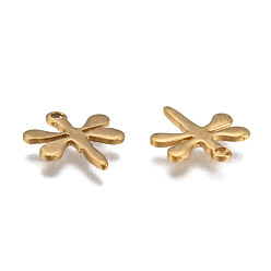 Golden Dragonfly 304 Stainless Steel Charms, Golden, 12x10.5x1mm, Hole: 1mm