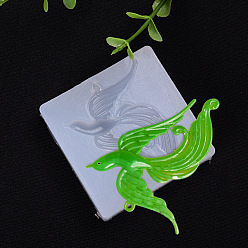 Белый Силиконовые формы, изготовление украшений, формы для литья смолы, для уф-смолы, изготовление ювелирных изделий из эпоксидной смолы, феникс, белые, 47x47 мм