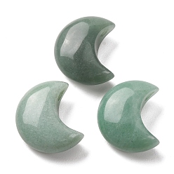 Зеленый Авантюрин Естественный зеленый бисер авантюрин, 3d форма полумесяца, Топ пробуренной, 25~25.5x20~21x9~10.5 мм, отверстие : 2.5 мм
