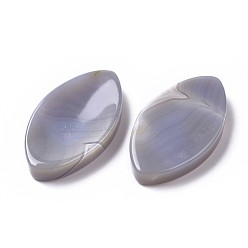Natural Agate Natural Agate Massager, Worry Stone for Anxiety Therapy, Horse Eye, 48x27x8mm