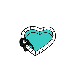 Heart Ocean Theme Enamel Pin, Electrophoresis Black Alloy Badge for Backpack Clothes, Heart Pattern, 21x26mm