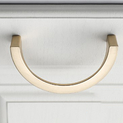 Golden Zinc Alloy Drawer Handle, Semicircle, for Cupboard Door, Golden, 105x58x28mm