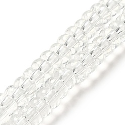 Clear Handmade Lampwork Beads Strands, Rondelle, Clear, 9~10x4.5~5mm, Hole: 2.5~3mm, about 68~71pcs/strand, 14.17~16.14 inch(36~41cm)