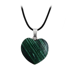 Malachite Synthetic Malachite Charms, with Silver Tone Metal Findings, Heart, 16x6mm