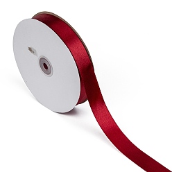 Dark Red Single Face Solid Color Satin Ribbon, for Making Crafts, Sewing, Party Wedding Decoration, Dark Red, 1-1/2 inch(38~40mm), 100yards/roll(91.44m/roll)