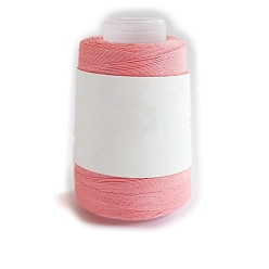 Salmon 280M Size 40 100% Cotton Crochet Threads, Embroidery Thread, Mercerized Cotton Yarn for Lace Hand Knitting, Salmon, 0.05mm