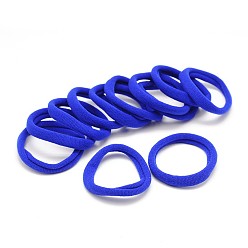 Blue Girl's Hair Accessories, Nylon Thread Elastic Fiber Hair Ties, Blue, 34mm