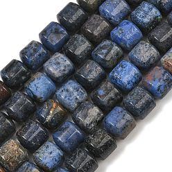 Dumortierite Natürliche Dumortierit-Perlenstränge, Kolumne, 10x10 mm, Bohrung: 1 mm, ca. 39 Stk. / Strang, 15.55'' (39.5 cm)