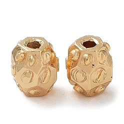 Real 18K Gold Plated Brass Beads, Barrel, Real 18K Gold Plated, 5.5x5mm, Hole: 1.2mm
