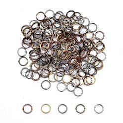 Mixed Color Mixed Color Iron Split Rings, Double Loops Jump Rings, 7x0.7mm, about 6.3mm inner diameter, about 6000pcs/500g