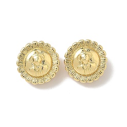 Настоящее золото 18K Латунные бусины, плоско-круглые, без свинца и без кадмия, долговечный, реальный 18 k позолоченный, 12.5x8.5 мм, отверстие : 1.8 мм