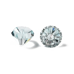 Небесно-голубой К 9 стекло, имитация Австрийские кристаллические шарики, граненые, алмаз, голубой, 6.5x10x10 мм, отверстие : 1.2 мм