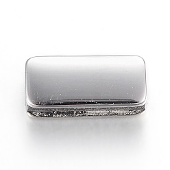 Antique Silver 304 Stainless Steel Beads, Rectangle, Antique Silver, 13x6x4mm, Hole: 2.5x3mm
