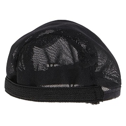 Black Nylon Stocking Wig Caps, Stretch Mesh Dome Cap Wig, for 1/3 BJD Wig Grip Cap Accessories, Black, 220~240mm