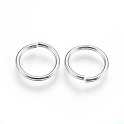 Stainless Steel Color 304 Stainless Steel Open Jump Rings, Stainless Steel Color, 13x1.3mm, Inner Diameter: 10mm, 600pcs/bag