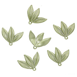 Бледно-Зеленый Акриловые подвески краскораспылительные, лист прелести, бледно-зеленый, 22x19 мм, 2 шт / комплект