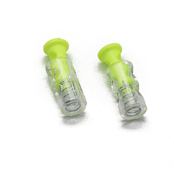 Jaune Vert Bloque-cordons en nylon et résine, fermoirs réglables, colonne, jaune vert, 25x9mm