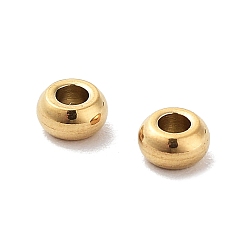 Золотой Ионное покрытие (ip) 202 распорные втулки из нержавеющей стали, плоско-круглые, золотые, 3x1.5 мм, отверстие : 1.2 мм