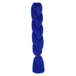 Royal Blue Long Single Color Jumbo Braid Hair Extensions for African Style - High Temperature Synthetic Fiber