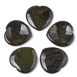 Dragon Blood Natural Dragon Blood Thumb Worry Stone, Pocket Palm Stones, for Healing Reiki Stress Relief, Heart Shape, 39~40x39~40x5~6mm