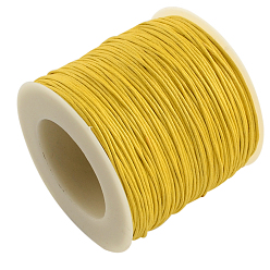 Jaune Coton cordons de fil ciré, jaune, 1mm, environ 100 yard / rouleau