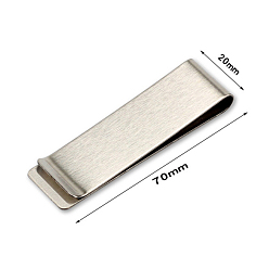 Stainless Steel Color Stainless Steel Clips, Office Supplies, Rectangle, Stainless Steel Color, 70x20mm