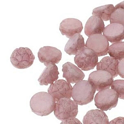 Light Coral 10Pcs Opaque Czech Glass Beads, Rose, Light Coral, 6mm