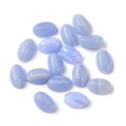 Blue Lace Agate Synthetic Blue Lace Agate Cabochons, Oval, 6x4x2~2.5mm