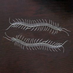Clear Glow in The Dark Plastic Centipedes, Luminous Horrible Animals, Halloween Scary Decoration, Mischief Prop, Clear, 150x35mm
