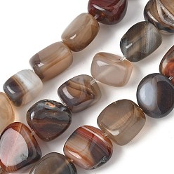 (52) Непрозрачная лаванда Природный агат бисер нитей, окрашенная и подогревом, самородки, упавший камень, разноцветные, 14~15x10~14x8~9.5 мм, отверстие : 1.6 мм, около 12~13 шт / нитка, 7.09~7.48'' (18~19 см)