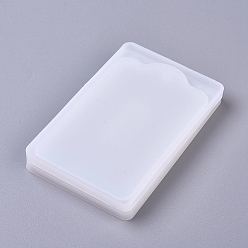 White DIY Rectangle Card Sleeve Silicone Molds, Resin Casting Molds, For UV Resin, Epoxy Resin Jewelry Making, White, 105x67.1x6mm, Inner Size: 94.5x58mm