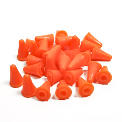 Orange Red Synthetic Rubber Knitting Needle Point Protectors, Knitting Needle Caps, Knitting Needle Stopper, Orange Red, 1.3x1.8cm