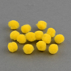Yellow DIY Doll Craft Pom Pom Yarn Pom Pom Balls, Yellow, 20mm, about 500pcs/bag