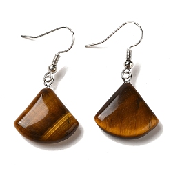 Тигровый глаз Серьги с подвесками из натурального тигрового глаза, платиновые латунные серьги, 39x20 мм