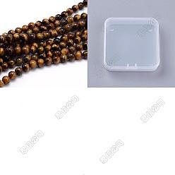 Тигровый глаз 1 нити натуральных бусин тигрового глаза, круглые, 4 мм, отверстие : 1 мм, около 90 шт / нитка, 15.3 дюйм