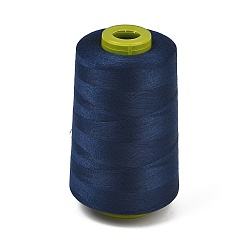 Midnight Blue Polyester Machine Embroidery Threads, Sewing Thread, Midnight Blue, 0.3mm, about 5000yards/roll