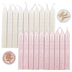 Mixed Color Sealing Wax Sticks, with Wicks, for Wax Seal Stamp, Mixed Color, 91x12x11.8mm, 20pcs/set