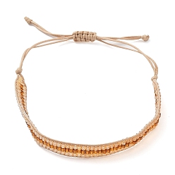 пшеница Плетеный браслет ручной работы с хрустальными бусинами - регулируемый браслет из стеклянной трубки