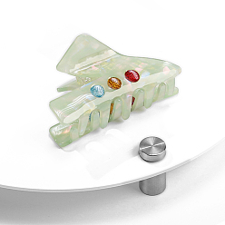 Аквамарин Заколки для волос в форме когтей из ацетата целлюлозы, аксессуары для волос для женщин и девочек, аквамарин, 82x58 мм