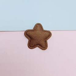 Coffee Cloth Sew on Patches, Appliques, Costume Accessories, Star, Coffee, 25mm