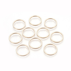 Настоящее золото 18K Латунные соединительные колечки, без никеля , реальный 18 k позолоченный, 20x1.5 мм, 17 мм внутренним диаметром