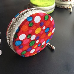 Colorful DIY Macaron Coin Purse Kits, Including Aluminium Macaron Bag Button, Zipper, Cloth, Needle & Thread, Colorful, Finish Product: 6.2cm