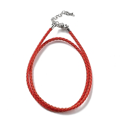 (123L) Белый крем непрозрачный блеск Изготовление плетеных ожерелий из полиэфирного шнура, с латунной фурнитурой , нержавеющая сталь застежками, долговечный, платина, огнеупорный кирпич, 18-3/4 дюйм (47.5 см)