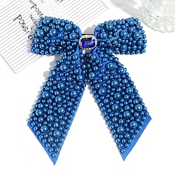 Королевский синий Ткань заколки, аксессуары для волос для женщин и девочек, бантом, королевский синий, 180x150 мм