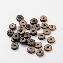 Brown Coco Nut Beads, Donut, Brown, 12mm, about 1000pcs/500g