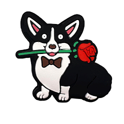 Черный Экологичные силиконовые фокусные бусины в форме собаки, пищевые, экологически чистые, чёрные, 28.5 мм