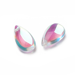 Cristal Pendentifs en verre, larme, cristal ab, 15.5x8.8x5.5mm, Trou: 1mm