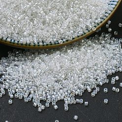 (DB1671) Pearl Lined Crystal AB MIYUKI Delica Beads, Cylinder, Japanese Seed Beads, 11/0, (DB1671) Pearl Lined Crystal AB, 1.3x1.6mm, Hole: 0.8mm, about 2000pcs/bottle, 10g/bottle