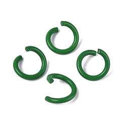 Vert Anneaux ouverts en fer peint à la bombe, verte, Jauge 18, 8.5x1mm, diamètre intérieur: 5.5 mm, environ5050 pcs / 1000 g